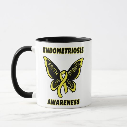 Mug Papillon/Sensibilisation...Mug Endometriose (Gauche)