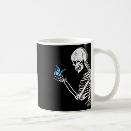 Mug Papillon Skull Skeleton Retro Halloween (Droite)