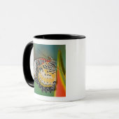 Mug Papillon sur fleur tropicale (Devant gauche)