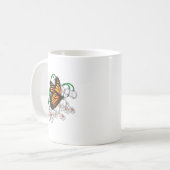 Mug Papillon sur fleurs (Devant gauche)