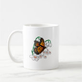 Mug Papillon sur fleurs (Gauche)