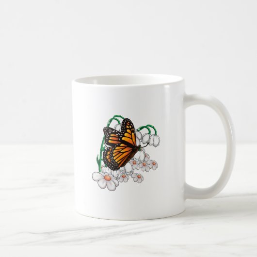 Mug Papillon sur fleurs (Droite)