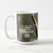 Mug Papillon sur Floral : Aujourd'hui je choisis Joy C (Gauche)