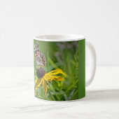 Mug Papillon sur la Musique Fleur (Devant droit)