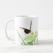 Mug Papillon sur Lantana, sur Blanc (Gauche)
