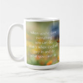 Mug Papillon sur le vers de bible de Corinthiens des (Gauche)