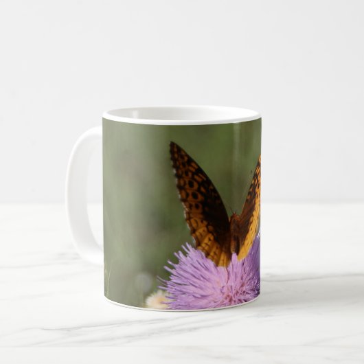Mug Papillon sur un chardon (Devant gauche)