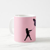 Mug Papillon sur une laisse (Devant gauche)