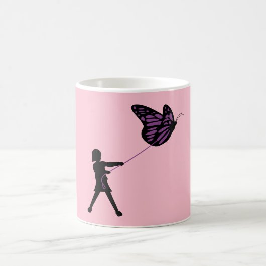 Mug Papillon sur une laisse (Centre)