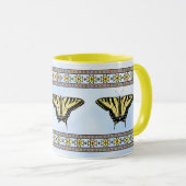 Mug Papillon Swallowtail Jaune Sud-Ouest Ciel Bleu (Devant droit)