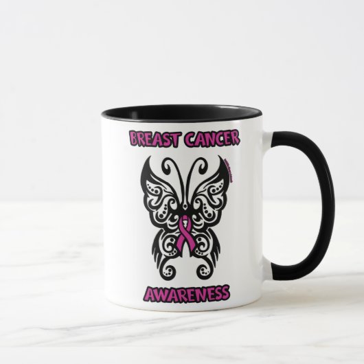 Mug Papillon/Tribal...Cancer du sein (Droite)