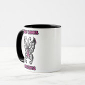 Mug Papillon/Tribal...Cancer du sein (Devant gauche)