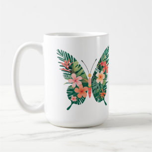 Mug Papillon tropical avec Vibes de l'île aux ailes fl