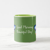 Mug papillon vert et bleu (Centre)