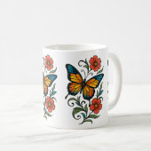 Mug Papillon vibrant (Devant droit)