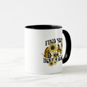 Mug Papillon vintage | Trouvez votre lumière intérieur (Devant droit)