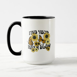 Mug Papillon vintage Trouvez votre lumière intérieur
