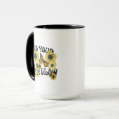 Mug Papillon vintage | Trouvez votre lumière intérieur (Devant gauche)