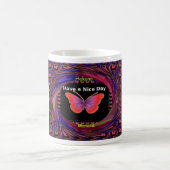 Mug Papillon violet orange Avoir un beau Art de jour I (Centre)