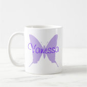 Mug Papillon Violet Personnalisé (Gauche)