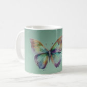 Mug Papillons à menthe bleu violet Aqua Gold (Devant gauche)