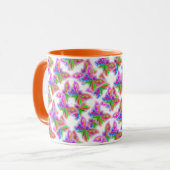 Mug Papillons Abstraits (orange) (Devant gauche)
