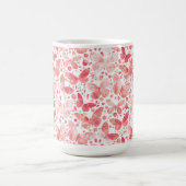 Mug Papillons Aquarelle Corail rose (Centre)
