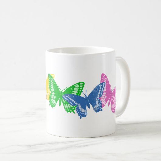 Mug Papillons arc-en-ciel (Devant droit)