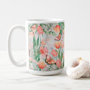 Mug Papillons aux fleurs de printemps