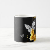 Mug Papillons blancs et dorés (Centre)