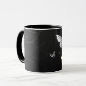 Mug Papillons blancs et dorés (Devant gauche)