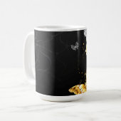 Mug Papillons blancs et dorés (Devant gauche)