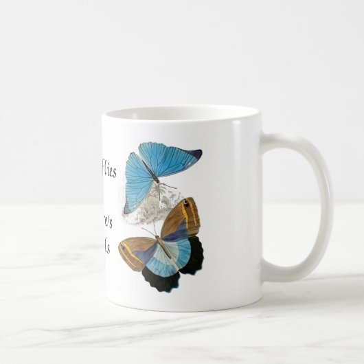 Mug Papillons - Bleu (Droite)