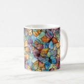 Mug Papillons bleu violet orange (Devant droit)