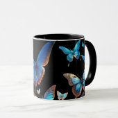Mug Papillons bleus (Devant droit)