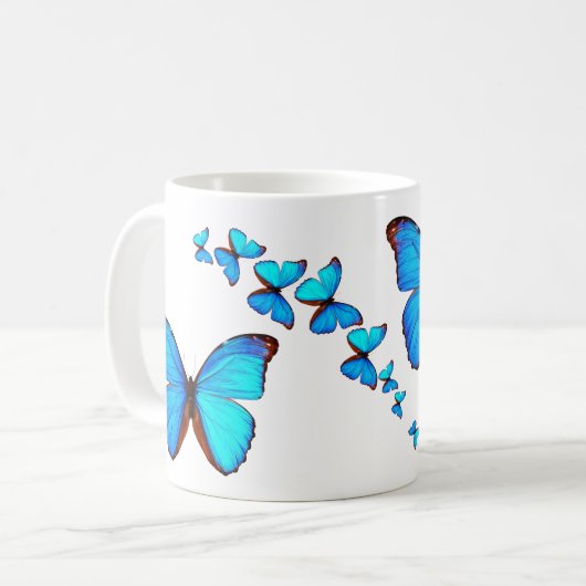 Mug Papillons bleus (Devant gauche)