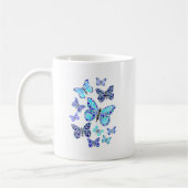 Mug Papillons bleus en points (Gauche)