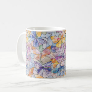 Mug Papillons bleus jaunes violets