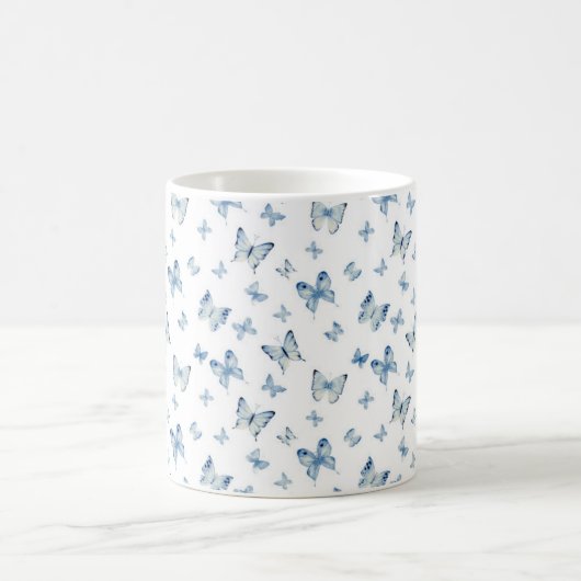 Mug Papillons bleus muqueuse arrière - plan (Centre)