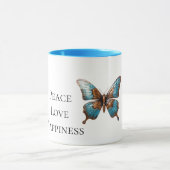 Mug Papillons bleus turquoise (Centre)