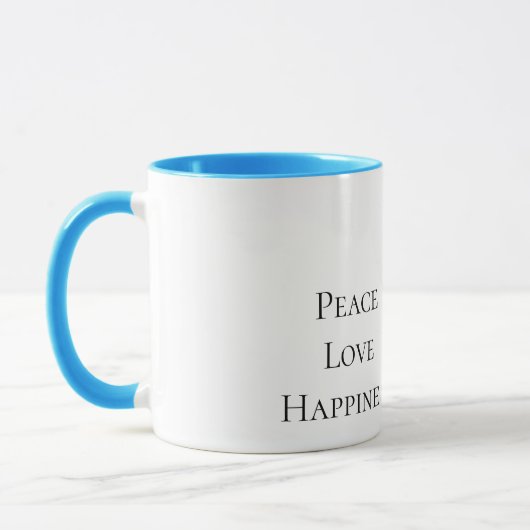 Mug Papillons bleus turquoise (Gauche)