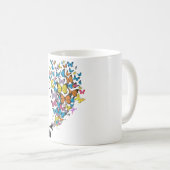 Mug Papillons colorés avec Gramophone (Devant droit)