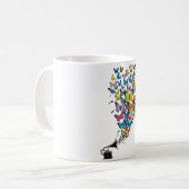 Mug Papillons colorés avec Gramophone (Devant gauche)