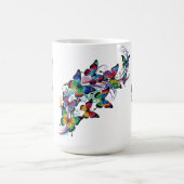 Mug Papillons colorés style art tatouage - (Centre)