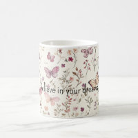 Papillons Crème Violette Floral Croire Rêves