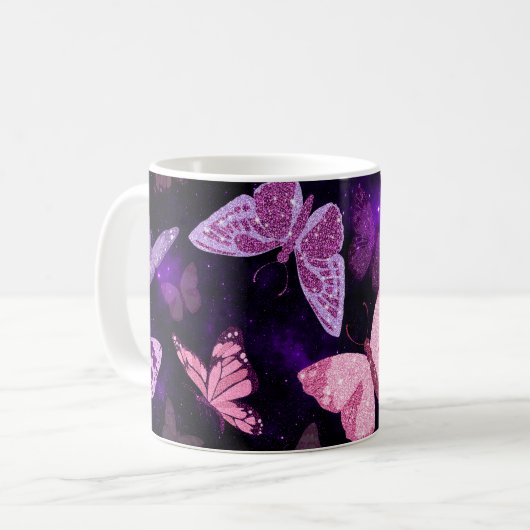 Mug Papillons dans l'espace (Devant gauche)