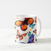 Mug Papillons d'aquarelle (Devant droit)