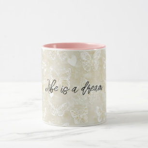 Mug Papillons de beurre crémeux romantiques