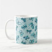 Mug Papillons de Bugs Doodle - turquoise - motif. (Gauche)