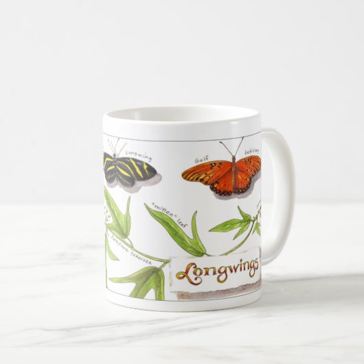 Mug Papillons de Longwing (Devant droit)